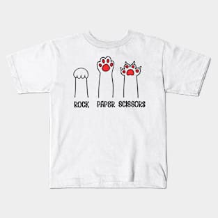 Rock Paper Scissors-Red Kids T-Shirt